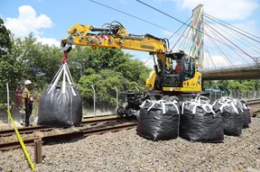 Así avanzan las obras de estabilización en la vía férrea
