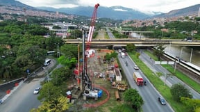 Comenzaron las cimentaciones del viaducto Caribe del Metro de la 80, en Medellín