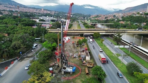 Comenzaron las cimentaciones del viaducto Caribe del Metro de la 80, en Medellín
