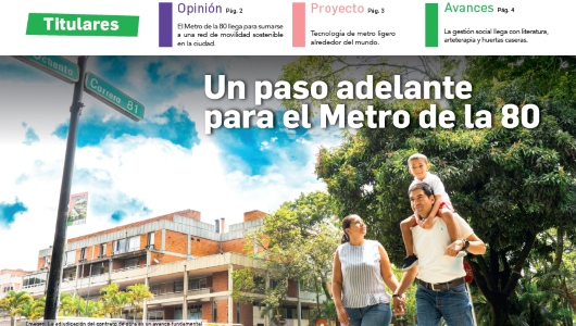 Fotografía de la portada de la separata del Metro de la 80, en su edición del mes de diciembre de 2022.