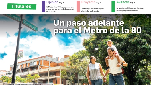 Fotografía de la portada de la separata del Metro de la 80, en su edición del mes de diciembre de 2022. 