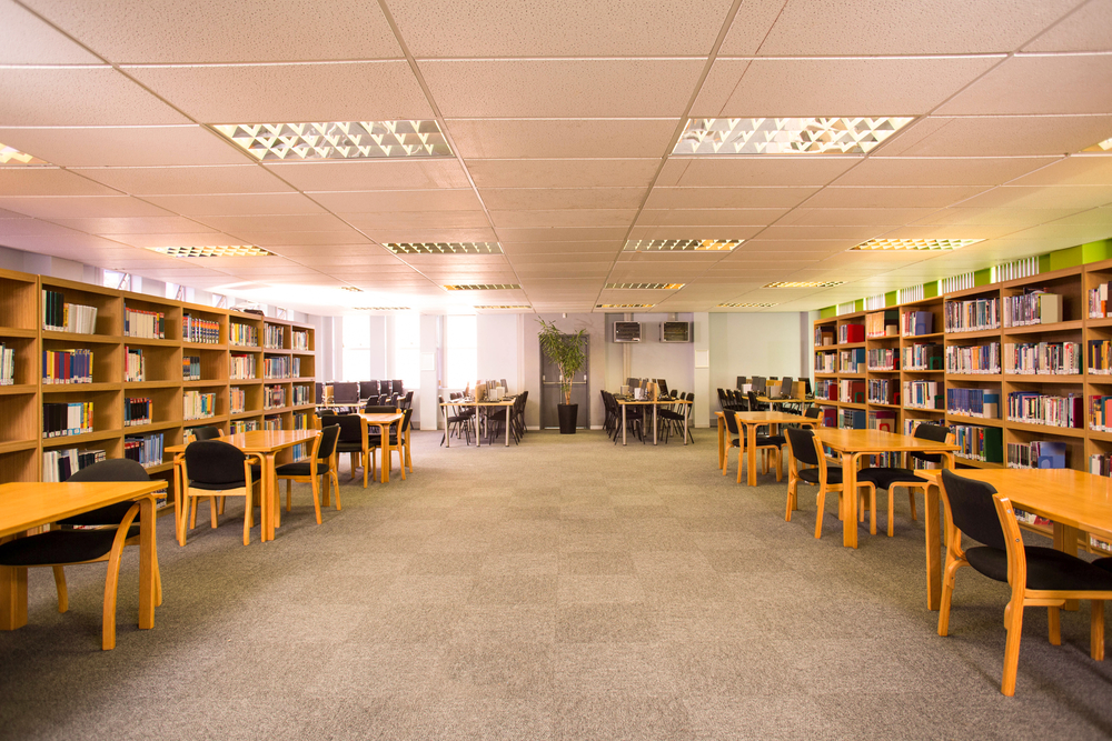 View of an empty library