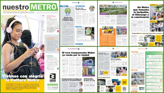 Banner de la portada del periódico Nuetrso metro, edición del mes de octubre de 2023