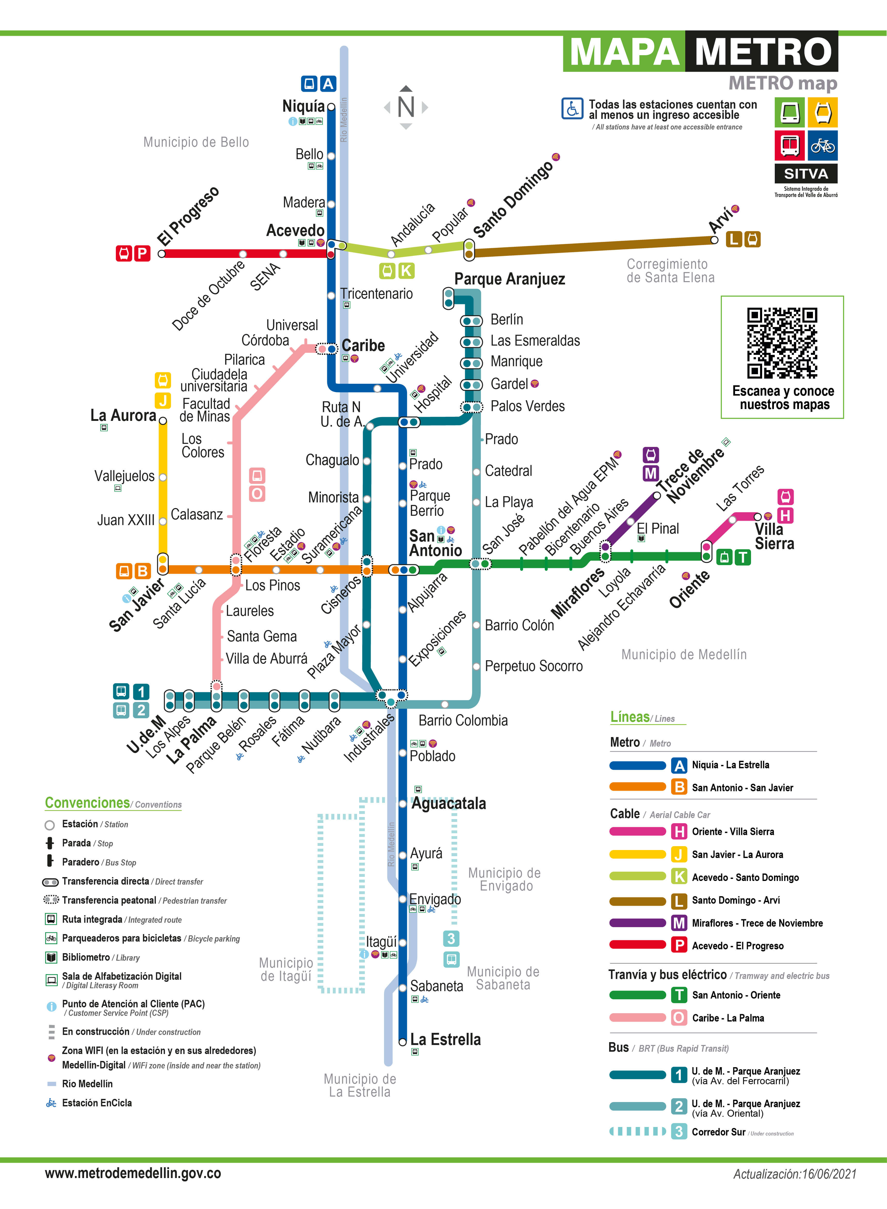 Mapas del Metro de Medellín